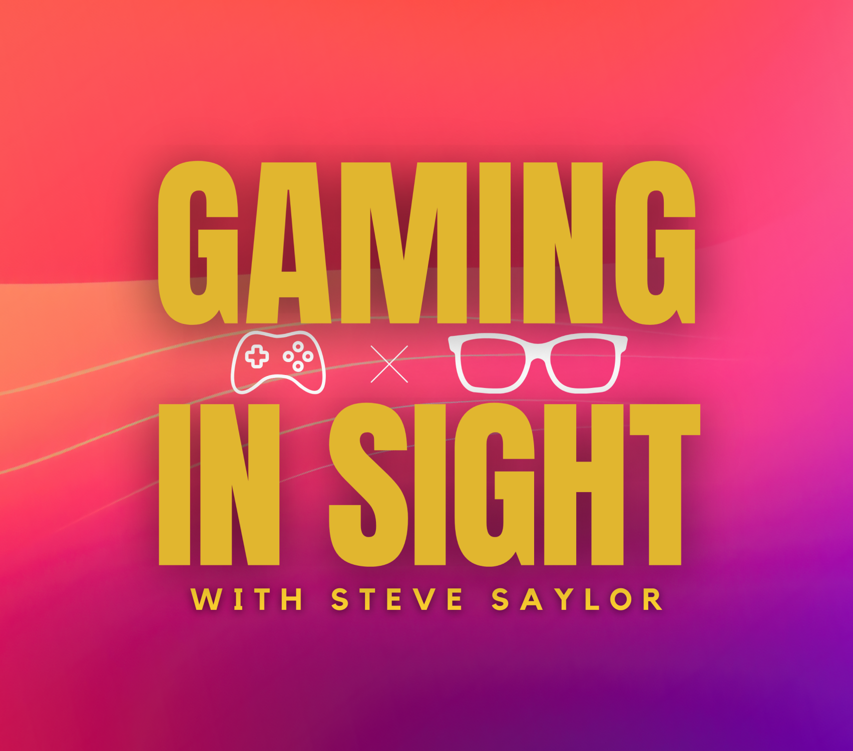 Gaming In Sight logo with white glasses and a Xbox controller on a pink background.